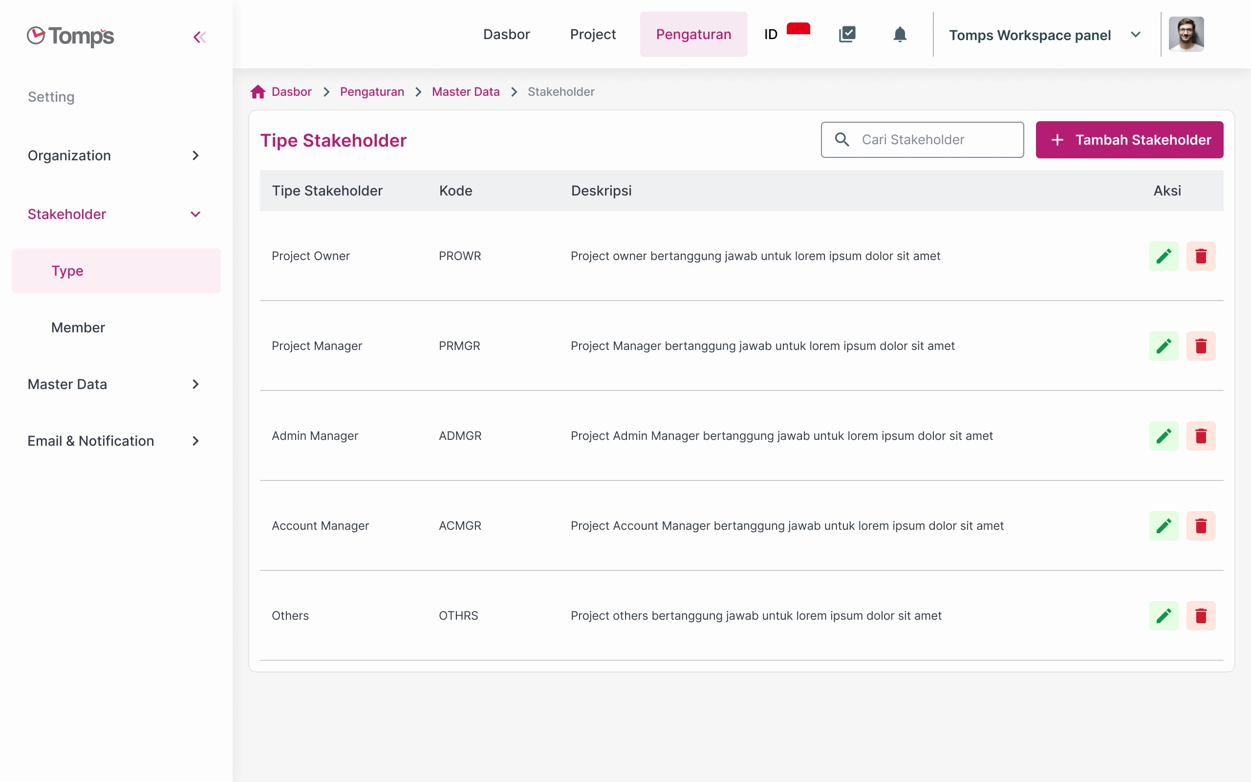 Tomps Project Management Apps